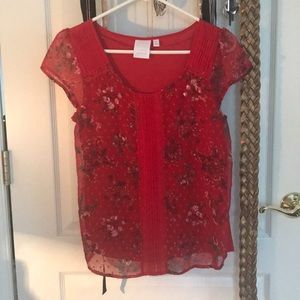 LC Lauren Conrad Swiss dot shirt
